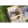 Abri de jardin en bois LASITA  FELIX 1 - 3.78m²  (28mm) - finition NATURELLE