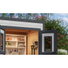 Abri de jardin en bois LASITA FELIX 1 - 3.78 m²  (28mm) - GRIS CLAIR