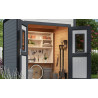 Abri de jardin en bois LASITA FELIX 1 - 3.78 m²  (28mm) - GRIS CLAIR