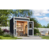Abri de jardin en bois LASITA FELIX 1 - 3.78m²  (28mm) - GRIS ANTHRACITE