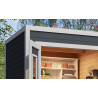 Abri de jardin en bois LASITA FELIX 1 - 3.78m²  (28mm) - GRIS ANTHRACITE