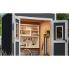 Abri de jardin en bois LASITA FELIX 1 - 3.78m²  (28mm) - GRIS ANTHRACITE