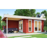 Abri de jardin en bois LASITA ANDERS – 22,75 m² – 44 mm – Rouge Suédois