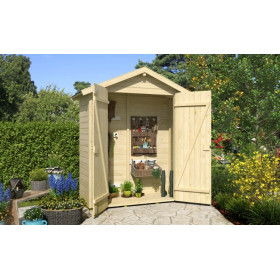 Abri de jardin en bois LASITA KENT 1.1 - 1.08m² (13mm)  finition NATURELLE