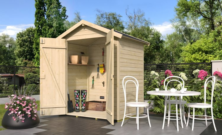 Abri de jardin en bois LASITA KENT 2.1 - 1.97m² (13mm)  finition NATURELLE