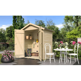 Abri de jardin en bois LASITA KENT 2.1 - 1.97m² (13mm)  finition NATURELLE