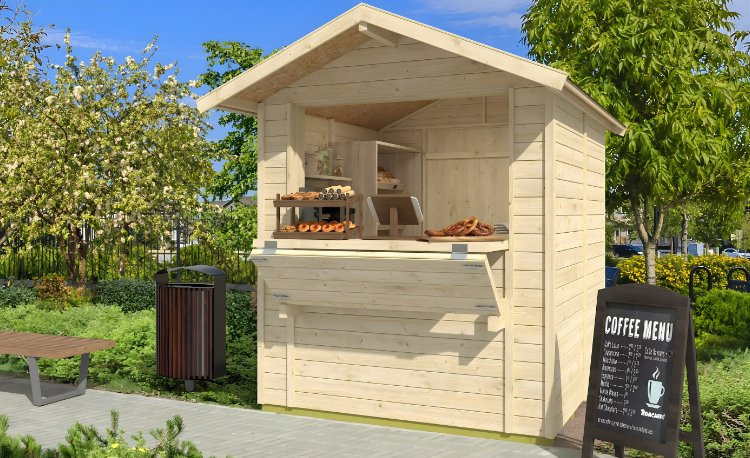 Kiosque de vente - Chalet de Noel en bois LASITA KENT 4 - 2,89m²  (13mm)