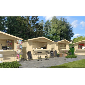 Kiosque de vente - Chalet de Noel en bois LASITA KENT 5 - 5,83m²  (13mm)