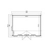 Abri de jardin en bois LASITA Balmoral 44– 19,35 m² – 44 mm – Gris Clair