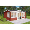 Abri de jardin en bois LASITA Balmoral 44– 19,35 m² – 44 mm – Rouge Suédois