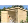 Abri de jardin en bois LASITA KENT 2.2 - 1.97m² (13mm)  finition NATURELLE