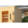 Abri de jardin en bois LASITA FELIX 1,5 - 4.75m²  (28 mm) - Finition NATURELLE.