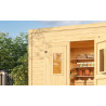 Abri de jardin en bois LASITA FELIX 1,5 - 4.75m²  (28 mm) - Finition NATURELLE.
