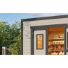 Abri de jardin en bois LASITA FELIX 1,5 - 4.75 m² (28mm) - GRIS CLAIR