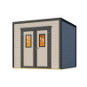 Abri de jardin en bois LASITA FELIX 1,5 - 4.75 m² (28mm) - GRIS CLAIR