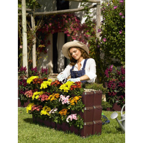 Jardinière murale en polypropylène Mini-Garden 64,6 x 19 x 57 cm marron