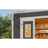 Abri de jardin en bois LASITA FELIX 1,5 - 4.75m² (28mm) - GRIS ANTHRACITE