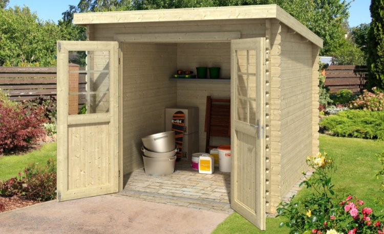 Abri de jardin en bois LASITA INDI 230 - 5,04m² (28mm)  finition NATURELLE