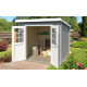 Abri de jardin en bois LASITA INDI 230 - 5,04m² (28mm) - GRIS CLAIR
