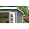 Abri de jardin en bois LASITA INDI 230 - 5,04m² (28mm) - GRIS CLAIR