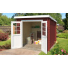 Abri de jardin en bois LASITA INDI 230 - 5,04m² (28mm) - ROUGE SUEDOIS