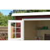 Abri de jardin en bois LASITA INDI 230 - 5,04m² (28mm) - ROUGE SUEDOIS