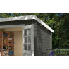 Abri de jardin en bois LASITA INDI 230 - 5,04m² (28mm) - GRIS VERT