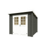 Abri de jardin en bois LASITA INDI 230 - 5,04m² (28mm) - GRIS VERT