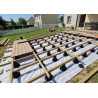 terrasse bois avec protection geotextile