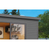 Abri de jardin en bois LASITA Domeo 1 – 8,48 m² – 44 mm – Gris Anthracite
