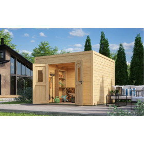 Abri de jardin en bois LASITA FELIX 3 - 8,67 m² (28 mm) Finition NATURELLE