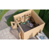 Abri de jardin en bois LASITA FELIX 3 - 8,67 m² (28 mm) Finition NATURELLE