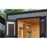 Abri de jardin en bois LASITA FELIX 3 - 8.67m² (28mm) - GRIS CLAIR