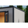 Abri de jardin en bois LASITA FELIX 3 - 8.67m² (28mm) - GRIS CLAIR