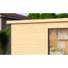 Abri de jardin en bois LASITA Domeo 2 – 14,30 m² – 44 mm – Finition Naturelle