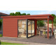 Abri de jardin en bois LASITA Domeo 2 – 14,30 m² – 44 mm – Rouge Suédois