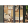 Abri de jardin en bois LASITA Domeo 2 – 14,30 m² – 44 mm – Gris Vert