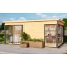 Abri de jardin en bois LASITA Domeo 3 – 15,67 m² – 44 mm – Finition Naturelle
