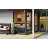 Abri de jardin en bois LASITA Domeo 3 Loggia – 22,80 m² – 44 mm – Gris Clair