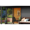 Abri de jardin en bois LASITA Domeo 3 Loggia – 22,80 m² – 44 mm – Gris Anthracite