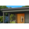 Abri de jardin en bois LASITA Domeo 3 Loggia – 22,80 m² – 44 mm – Gris Vert
