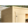 Abri de jardin en bois LASITA FYNN 1 - 3.78m²  (28mm) - Finition NATURELLE