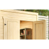 Abri de jardin en bois LASITA FYNN 1 - 3.78m²  (28mm) - Finition NATURELLE