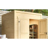 Abri de jardin en bois LASITA FYNN 1 - 3.78m²  (28mm) - Finition NATURELLE