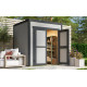 Abri de jardin en bois LASITA FYNN 1 - 3.78 m²  (28mm) - GRIS CLAIR