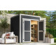 Abri de jardin en bois LASITA FYNN 1 - 3.78 m²  (28mm) - GRIS ANTHRACITE
