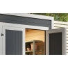 Abri de jardin en bois LASITA FYNN 1 - 3.78 m²  (28mm) - GRIS ANTHRACITE