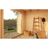 Abri de jardin en bois LASITA FYNN 1,5 - 4.75m²  (28 mm) - Finition NATURELLE.
