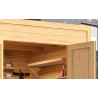 Abri de jardin en bois LASITA FYNN 1,5 - 4.75m²  (28 mm) - Finition NATURELLE.