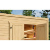 Abri de jardin en bois LASITA FYNN 3 - 8,67 m² (28 mm) Finition NATURELLE